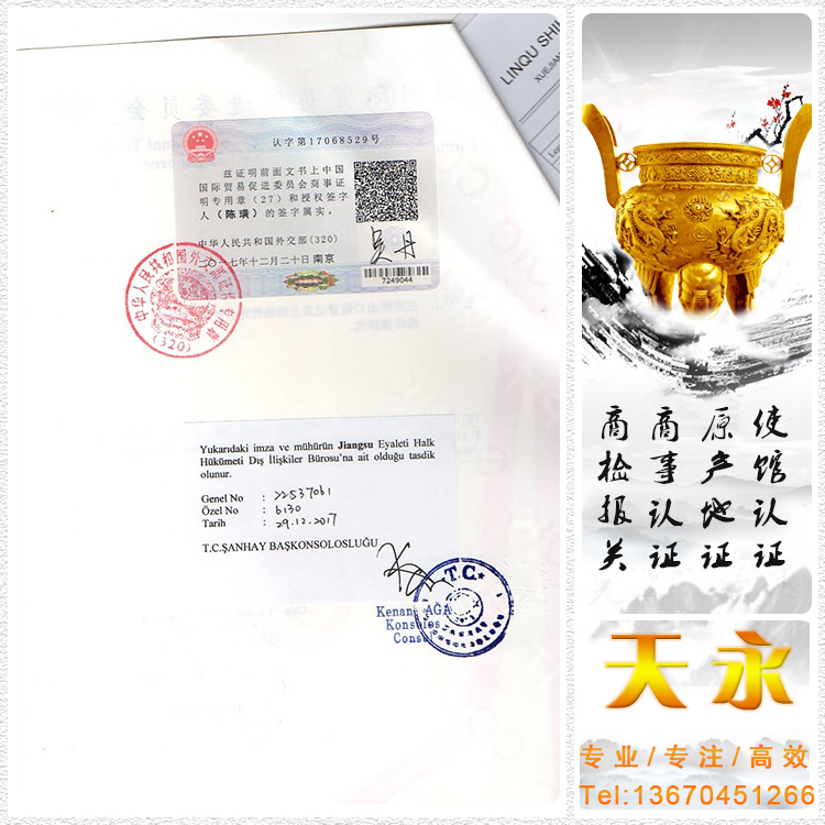 土耳其使馆认证印章
